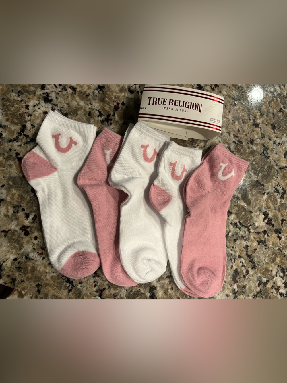 True Religion Women’s Ankle Sock  5-Pack NWT